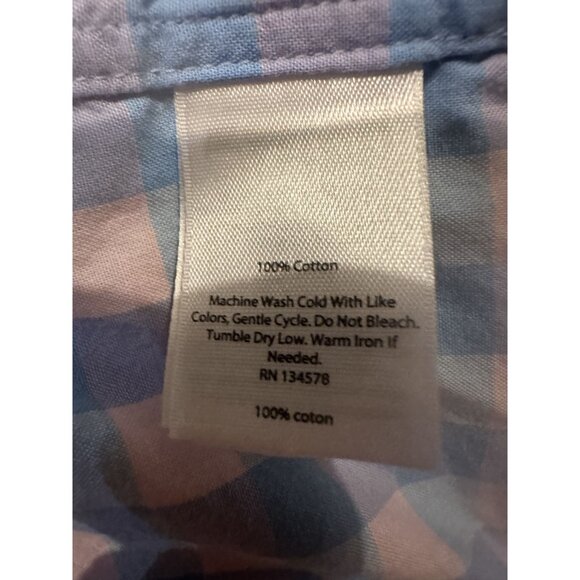 Vineyard Vines Slim Fit Tucker Shirt Men Medium Tattersall Blue Pink Button Down - Picture 4 of 5